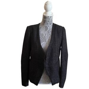 tl the Letter Tweed Blazer Black Size Medium